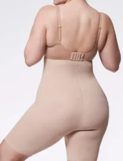 Bermudy pod biust - 269 Basic Sliming Shorts Super High - spodenki wyszczuplające pod biust - naturalne