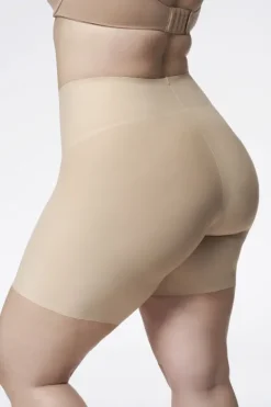 Bermudy pod biust - 269 Basic Sliming Shorts Super High - spodenki wyszczuplające pod biust - naturalne
