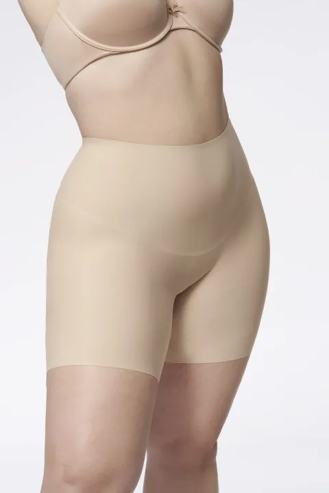 Bermudy pod biust - 269 Basic Sliming Shorts Super High - spodenki wyszczuplające pod biust - naturalne
