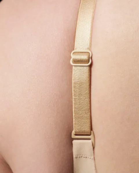 Body z siateczką - 119 Mesh Body Open Bust - body wyszczuplające pod biust - beżowe