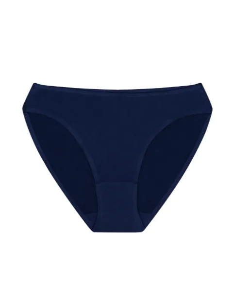 Cotton Hi-Cut - bawełniane figi damskie - granatowe