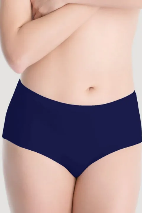 Cotton Midi figi damskie - granatowe