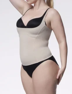 Koszulka modelująca - 214 Basic Cami Open Bust - koszulka wyszczuplająca pod biust - beżowa