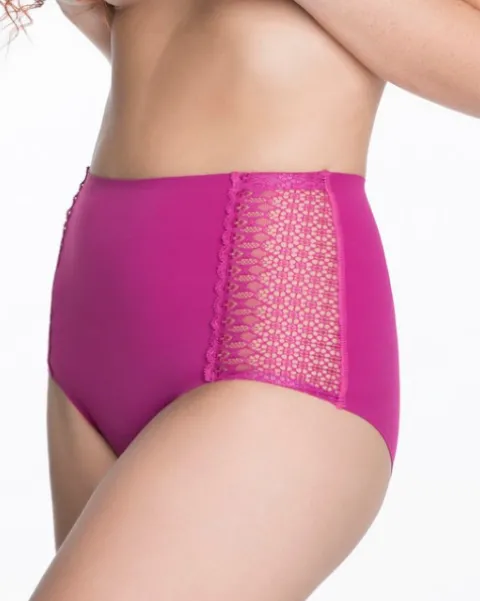 Opal Maxi - majtki z wysokim stanem - purpurowe