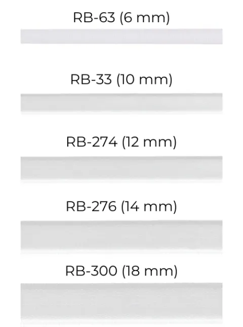 Ramiączka klasyczne gładkie - materiałowe ramiączka - białe