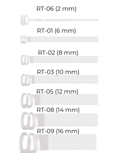 Ramiączka silikonowe - silikonowe ramiączka - zaczep transparentny